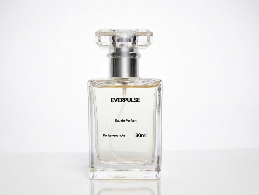 Perfume bottle labeled 'Everpulse' on a white background